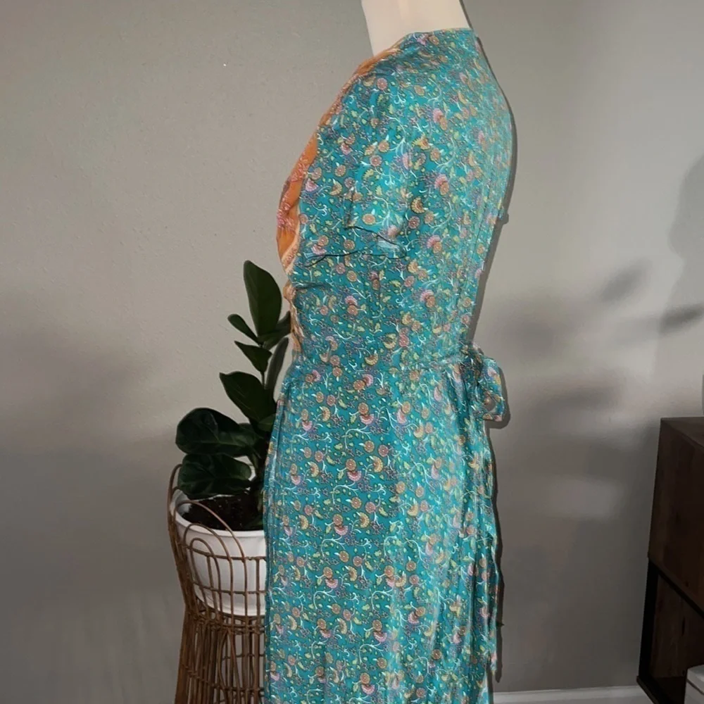 A ESICA MIDI DRESS JADE SIZE SMALL